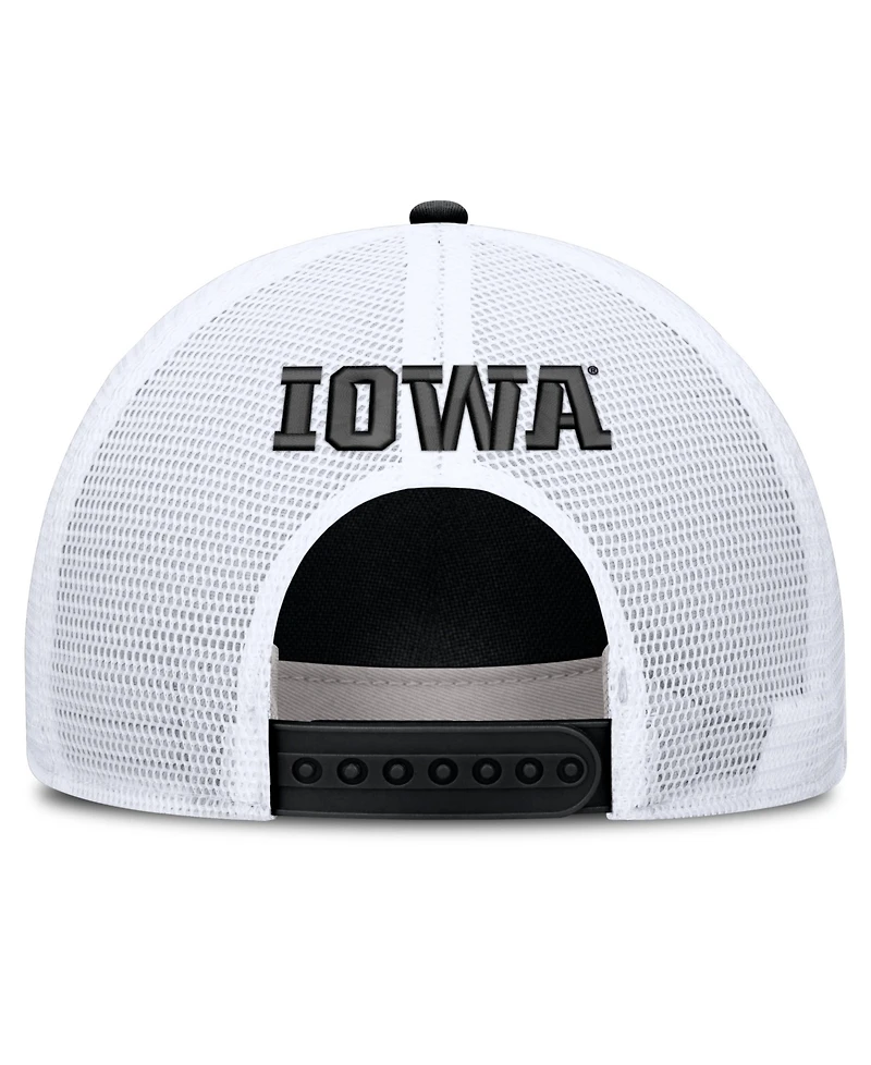 Nike Men's and Women's Black Iowa Hawkeyes 2026 On-Field Gameday Rope Trucker Adjustable Hat