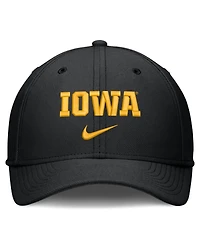 Nike Men's Black Iowa Hawkeyes Rise On-Field Swoosh Flex Dri-fit Hat