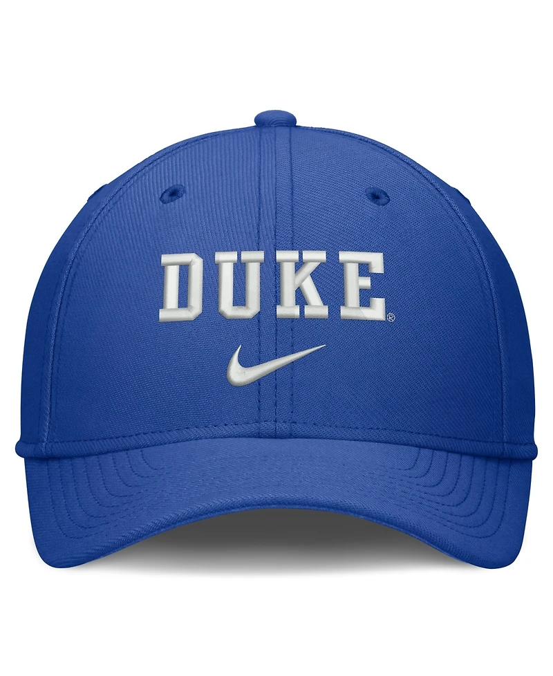 Nike Men's Royal Duke Blue Devils Rise On-Field Swoosh Flex Dri-fit Hat