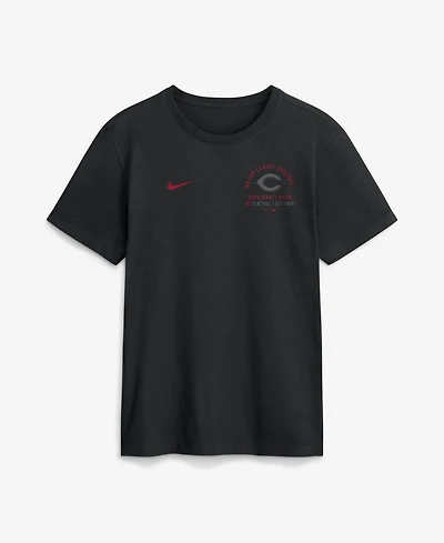 Nike Men's Black Cincinnati Reds Split Logo T-Shirt