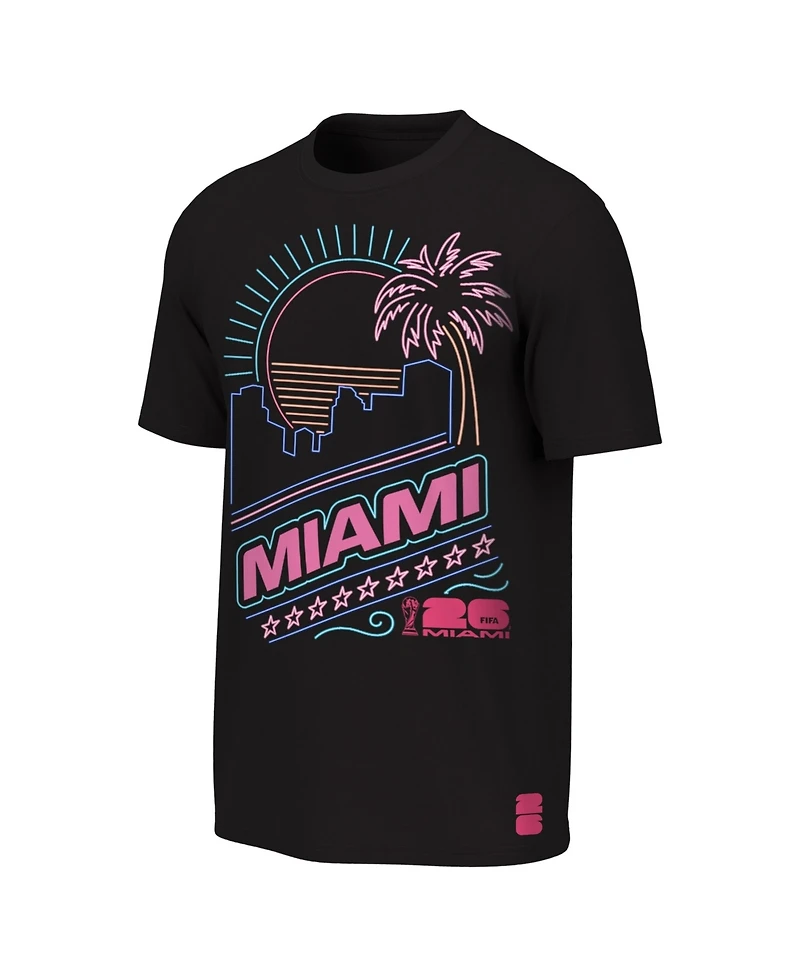 Outerstuff Big Boys and Girls Black Fifa World Cup 2026 Miami Neon City Night T-Shirt