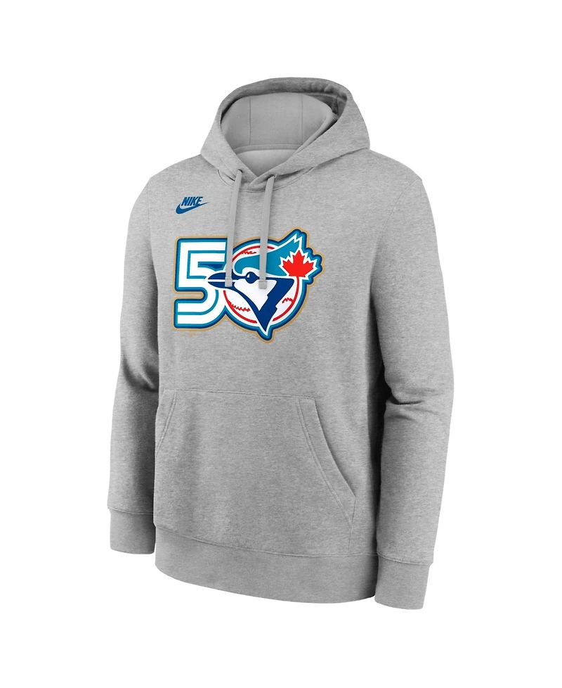 Nike Men's Heather Gray Toronto Blue Jays 50th Season Club Hoodie