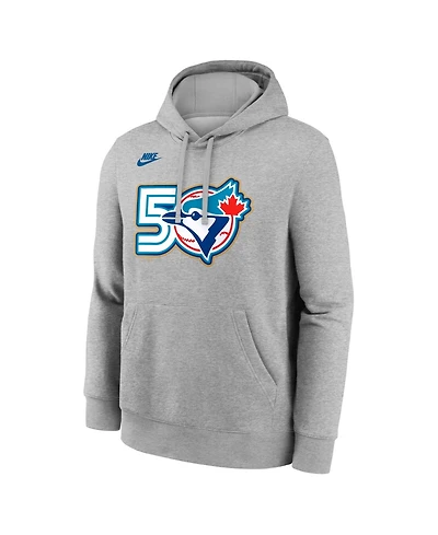 Nike Men's Heather Gray Toronto Blue Jays 50th Season Club Hoodie