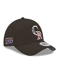 New Era Men's Black Colorado Rockies America 250 39THIRTY Flex Hat