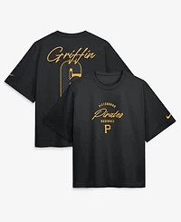 Nike Women's Konnor Griffin Black Pittsburgh Pirates Premium Essentials Boxy Name & Number T-Shirt