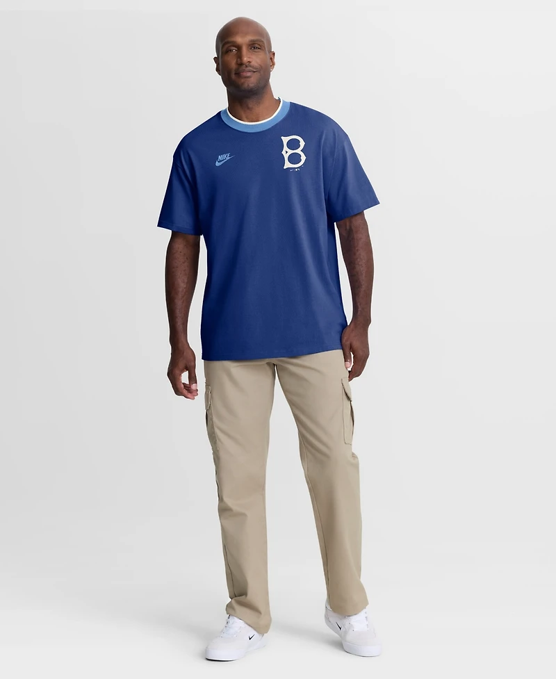 Nike Men's Royal Brooklyn Dodgers Cooperstown Collection Ringer T-Shirt