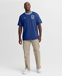 Nike Men's Royal Brooklyn Dodgers Cooperstown Collection Ringer T-Shirt