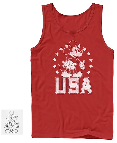 Fifth Sun Men's Usa Mickey Graphic Tank Top