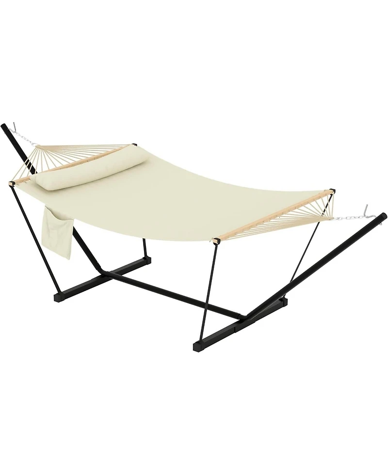 gaomon Outdoor Double Hammock with Heavy Duty Adjustable Steel Stand