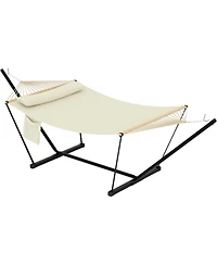 gaomon Outdoor Double Hammock with Heavy Duty Adjustable Steel Stand