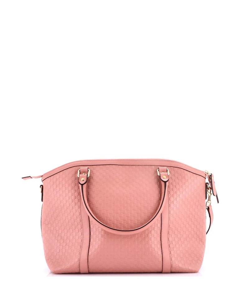 Pre-Owned Gucci Medium Britt Convertible Dome Satchel Microguccissima Leather