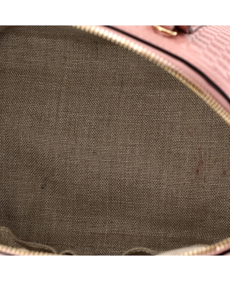 Pre-Owned Gucci Medium Convertible Dome Satchel Microguccissima Leather