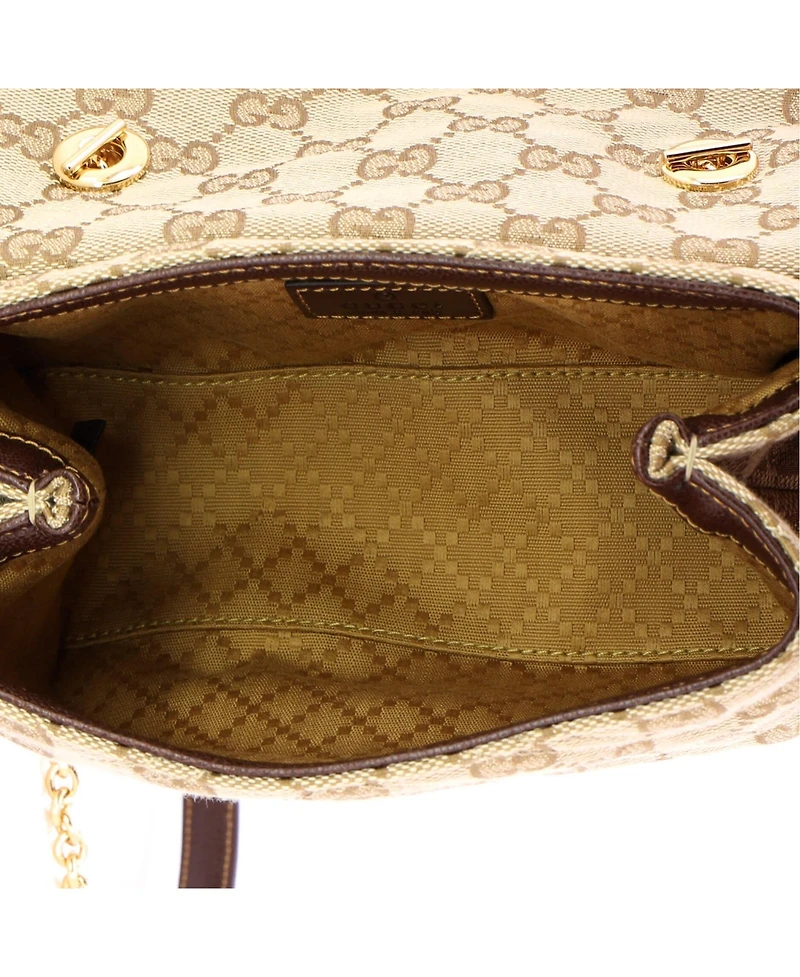 Pre-Owned Gucci Mini Gg Marmont Nm Flap Bag Gg Canvas
