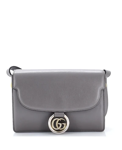 Pre-Owned Gucci Small Gg Ring Shoulder Bag Leather