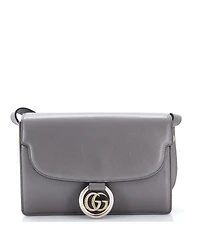Pre-Owned Gucci Small Gg Ring Shoulder Bag Leather