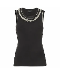 Pre-Owned Dolce & Gabbana Women's Stretch Knit Beaded Top