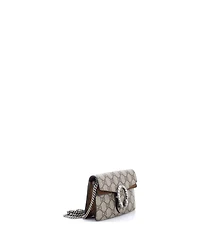 Pre-Owned Gucci Super Mini Dionysus Bag Gg Coated Canvas