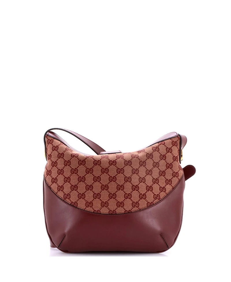 Pre-Owned Gucci Medium Arli Crossbody Bag Leather and Gg Canvas