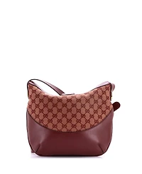 Pre-Owned Gucci Medium Arli Crossbody Bag Leather and Gg Canvas