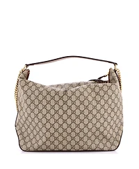 Pre-Owned Gucci Large Chain Hobo Gg Coated Canvas
