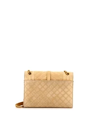 Pre-Owned Saint Laurent Small Classic Monogram Envelope Satchel Quilted Suede