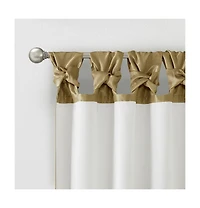 Avobird Twist Tab Lined Window Curtain Panel 50x120