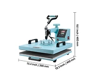 Yobtop Heat Press Machine 15x15 in 5 in 1 with 30oz Tumbler Press, T-Shirts, 360degree(s) Swing Away,Precise Digital Control,Dual Insulation,