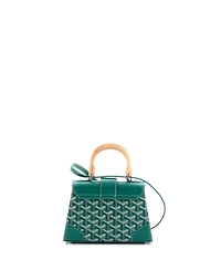 Pre-Owned Goyard Mini Structured Saigon Top Handle Bag Coated Canvas with Leather