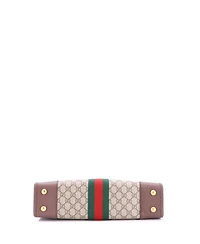 Pre-Owned Gucci Large Ophidia Cut Out Handle Bag Gg Coated Canvas with Leather