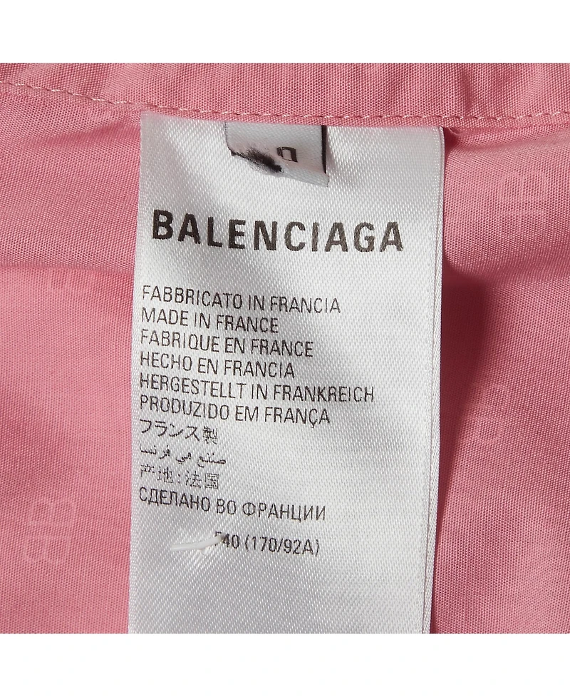 Pre-Owned Balenciaga Women's Monogram Print Oversized Cotton Shirt