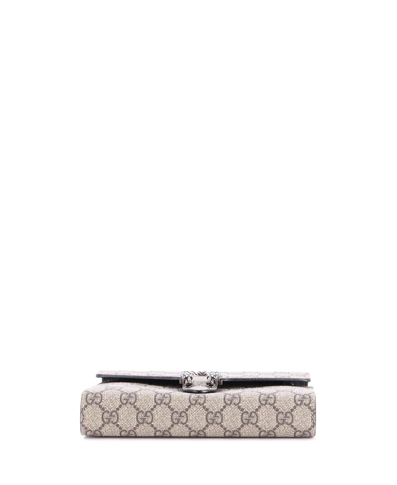 Pre-Owned Gucci Small Dionysus Chain Wallet Gg Coated Canvas