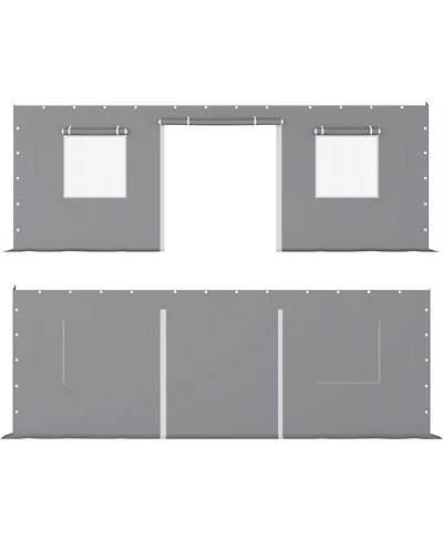 gaomon Heavy Duty Carport Sidewalls - 220G Pe Fabric, Weatherproof and Uv Protection