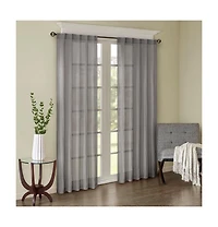 Avobird Solid Crushed Curtain Panel Pair 2 Pieces Window Panels