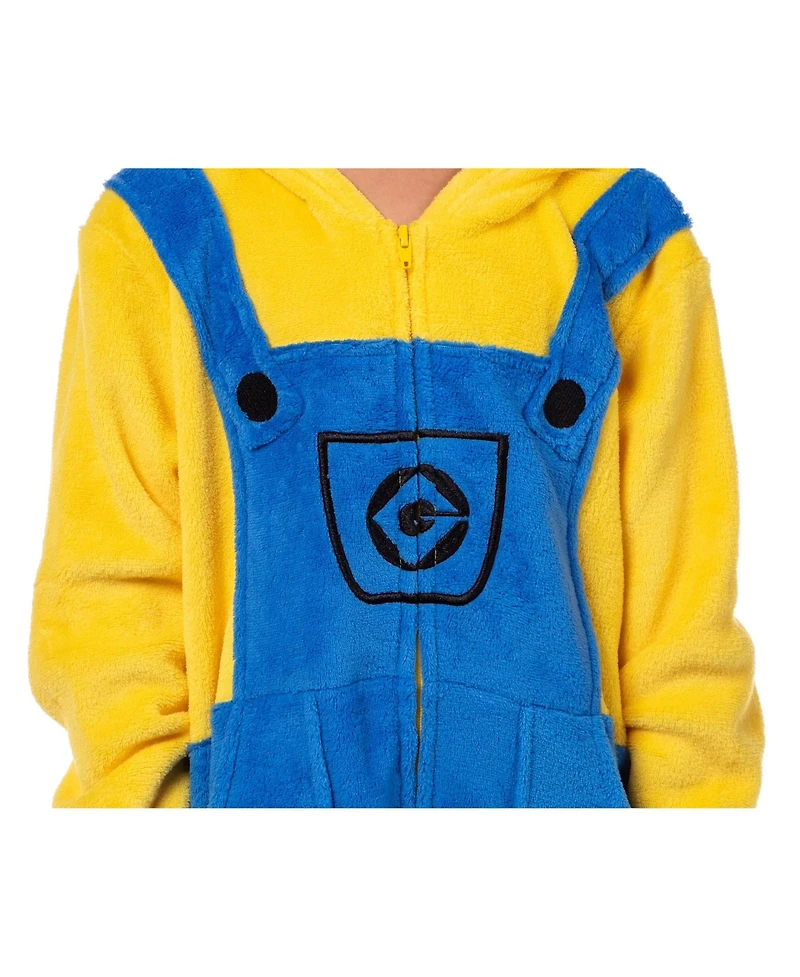 Despicable Me Kids (4-16) Minions Union Suit Kids Bob Hooded Pajama