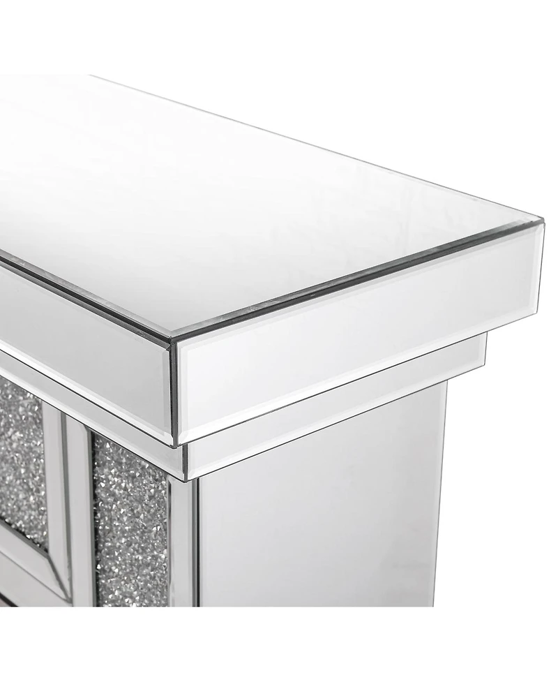 Streamdale Furniture 46" Acrylic Diamond Mirror Electric Fireplace Mantel