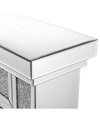 Streamdale Furniture 46" Acrylic Diamond Mirror Electric Fireplace Mantel