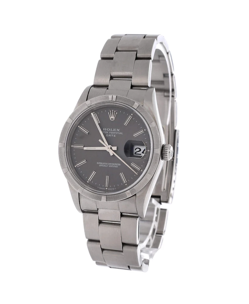 Pre-Owned Rolex Oyster Perpetual Date Automatic Watch in Stainless Steel 34mm