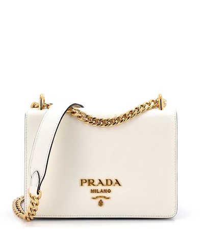 Pre-Owned Prada Small Chain Flap Bag Saffiano Leather