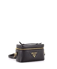 Pre-Owned Prada Mini Convertible Top Handle Vanity Shoulder Bag Vitello Daino