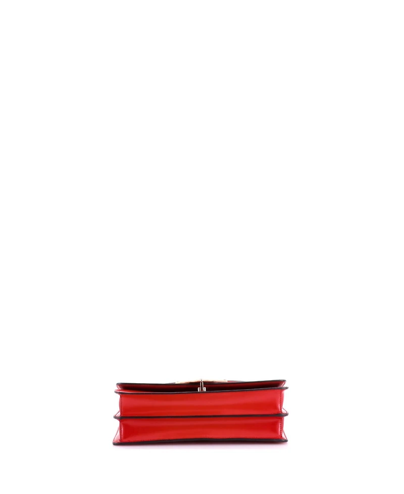 Pre-Owned Prada Medium Embleme Triangle Logo Flap Bag Spazzolato Leather