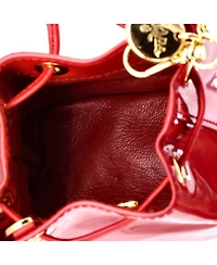 Pre-Owned Prada Mini Triangle Logo Drawstring Pouch Bucket Bag Patent