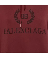 Pre-Owned Balenciaga Women's Logo Print Cotton Oversized Hoodie