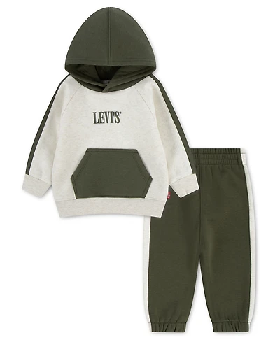 Levi's Baby Boys' Color-block Hoodie and Joggers, 2-Piece Set