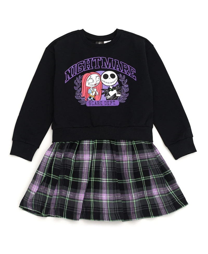 Nightmare Before Christmas Toddler Girls (2T-16) Fleece Plaid Dress