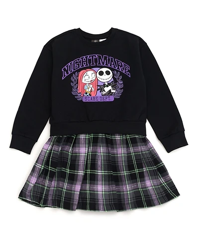 Nightmare Before Christmas Toddler Girls (2T-16) Fleece Plaid Dress