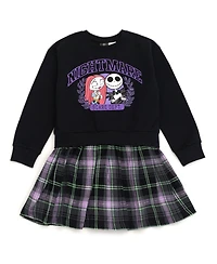 Nightmare Before Christmas Toddler Girls (2T-16) Fleece Plaid Dress