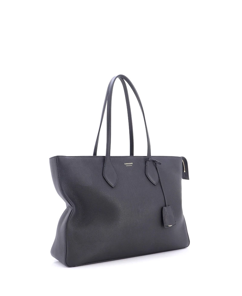 Pre-Owned Salvatore Ferragamo Large Fold Side Star Tote Leather