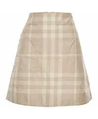 Pre-Owned Burberry Women's Check Gabardine Mini Skirt