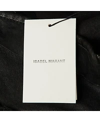 Pre-Owned Isabel Marant Women's Leather Pleated Tiered Mini Skirt
