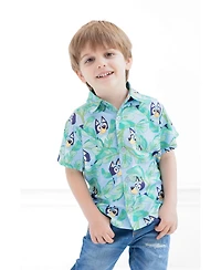 Bluey Toddler Boys (2T - 5T) Short Sleeve Button-Down Shirt